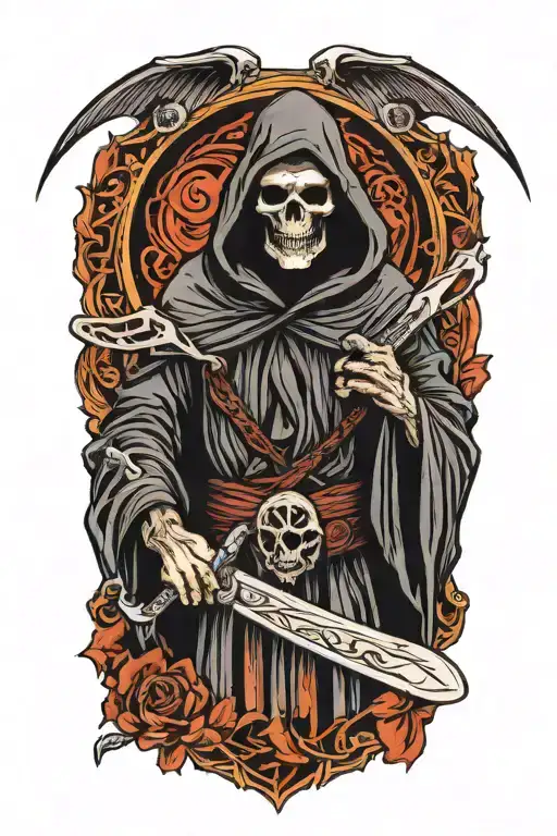 Fighting Grim Reaper Holding