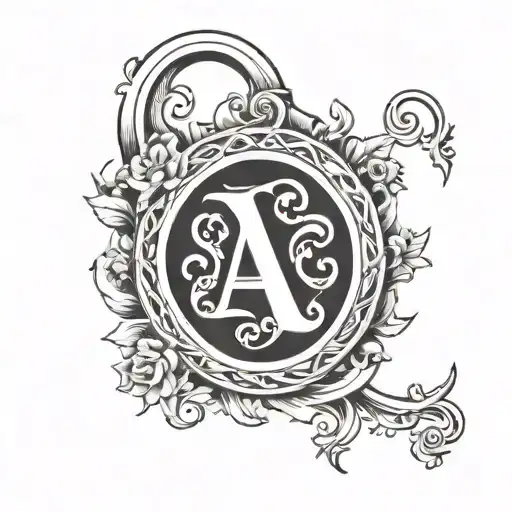 Horse Shoe With The Letter A In The Middle