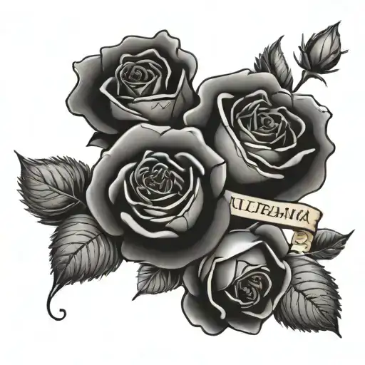 The Name Aurianna Rose With Roses Reference Hidden