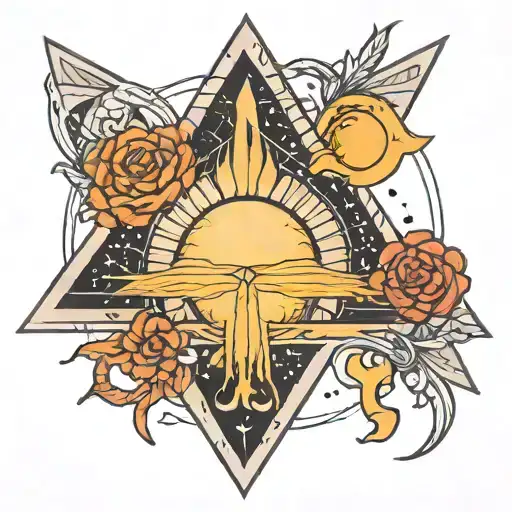 Isosceles Triangle Moon Sun Aries Cancer