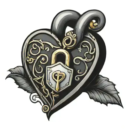 Dark Love Heart Shaped Lock