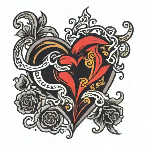 Dark Love Heart Symbolizing Love
