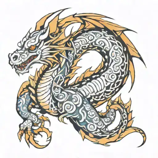 Dragon With 12 Subtly Integrated Circuitry