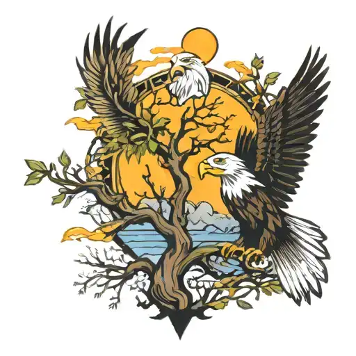 Eagle And Tree