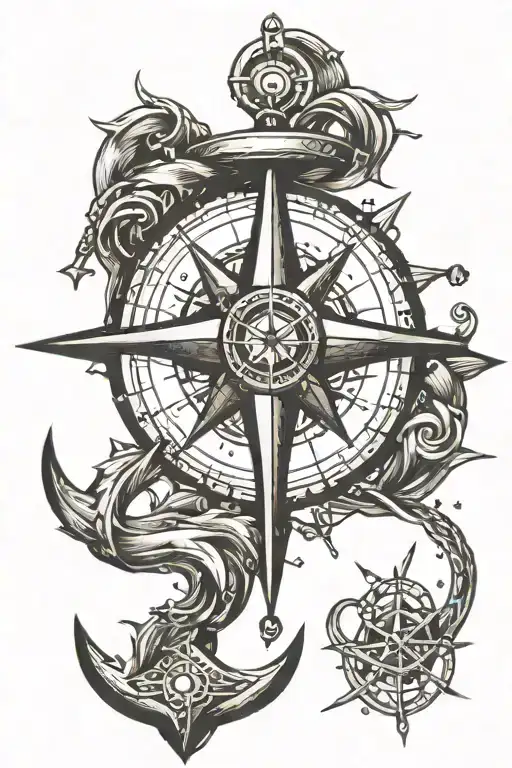 The North Star Of The Anchor Compass