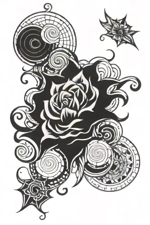 Liquid Geo Pattern Black And White Masculine Leg Sleeve