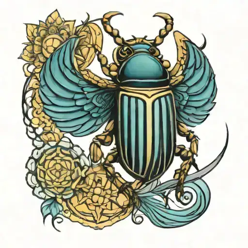 Scarab Carying The Sun