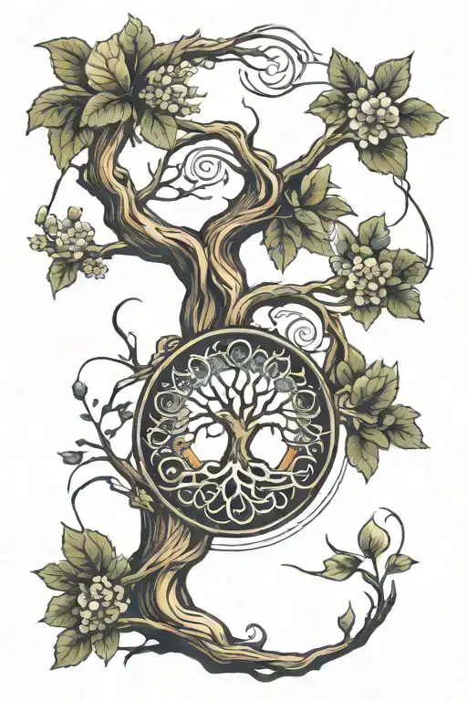 Elements Of Life Tree Tattoo