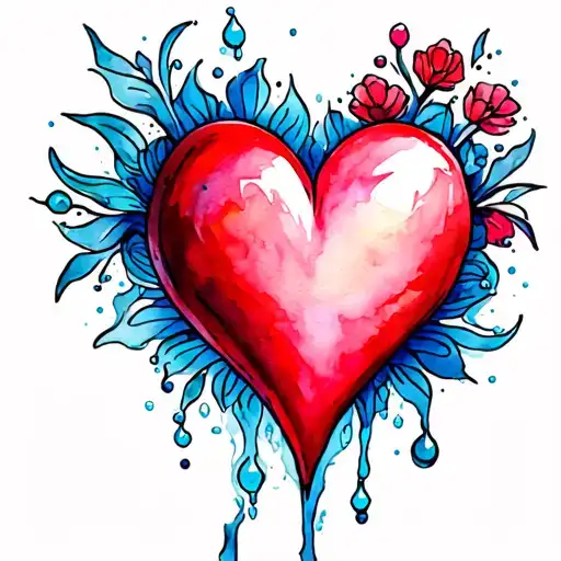 Water Color Heart