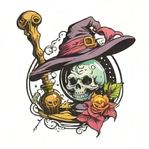 Witch Magic Wand Potion Crystal Ball