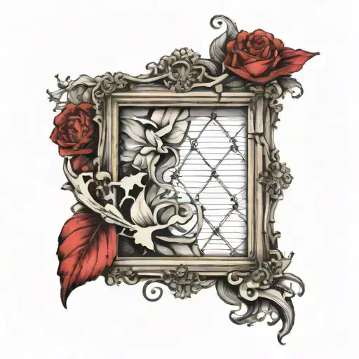 Empty Broken Picture Frame