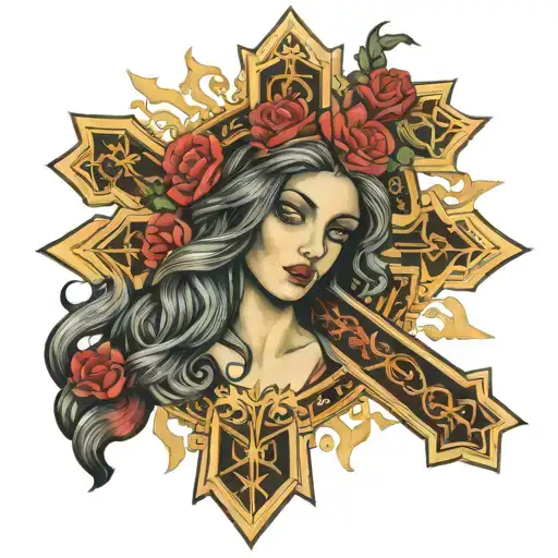 Sofia Perez In The Shape Of The Cross Of Jesus Christ