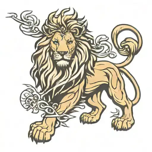 Lion Of Judah Symbolizing Strength And Royalty