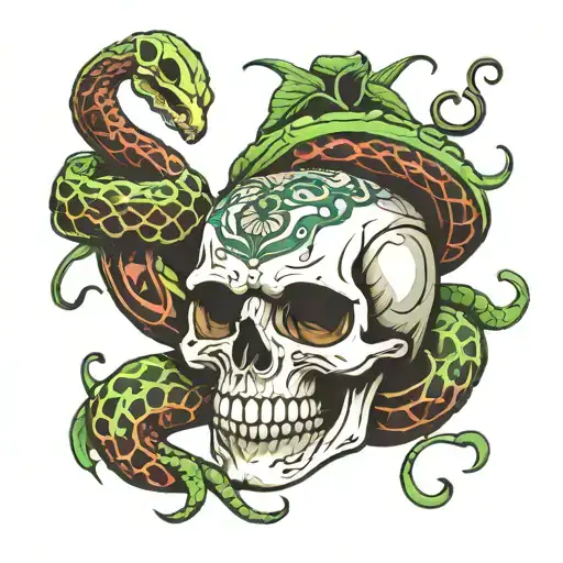 Skull And Snake
