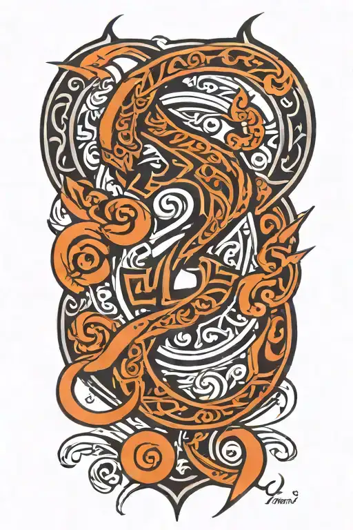 The Number 12 And Within The Number A Tribal Style