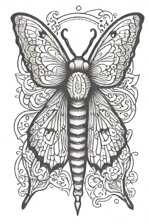 Moth Tattoo Design Inspired