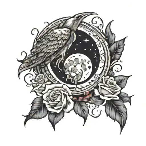 Sorrow And Love You To The Moon Merging Together Representing The Client's Love