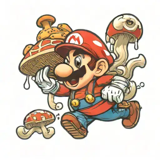 Super Mario Eats Mushroom