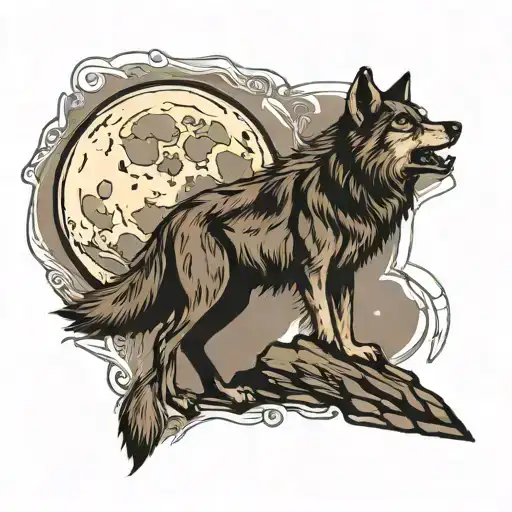 Wolf Howling At The Moon