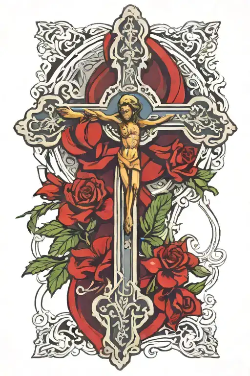 Catholic Rosary With Crucifix Combined