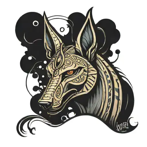 Anubis With A Background