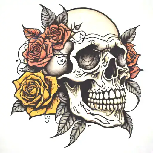 Skull And Roses