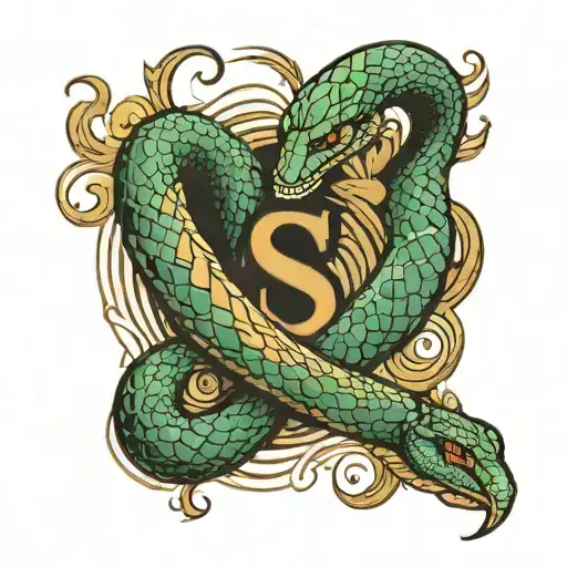 Letter S Snake Shaped