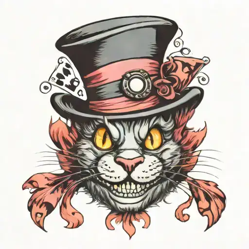 Mad Hatter Hat With Cheshire Cat Smile