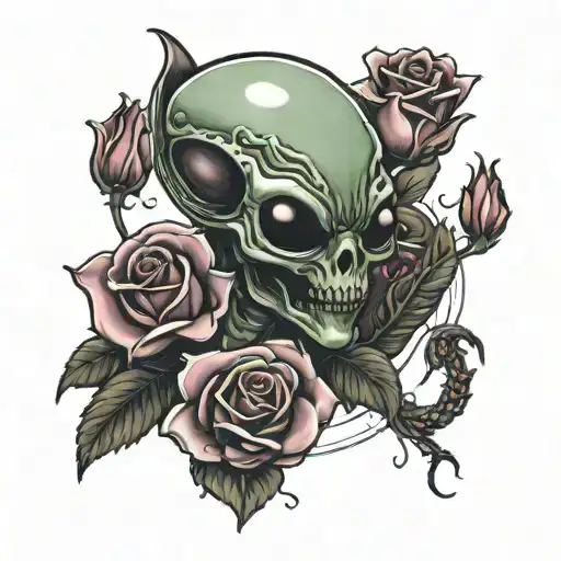 Alien And Roses