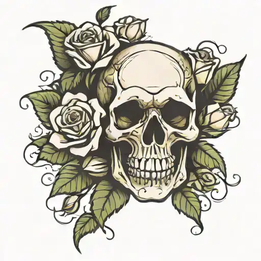 Skull Roses Texas Colorado Colombine Flower