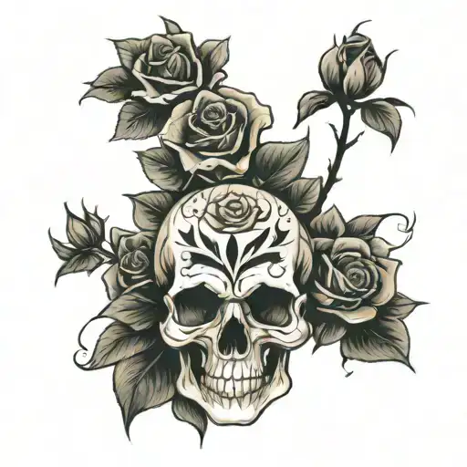 Skull And Roses