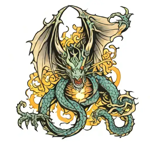 Lighting Coming Out Of Dragon