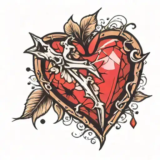 Broken Heart Shaped Ruby