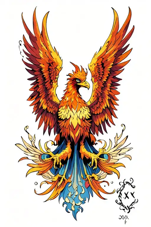 Phoenix With Deployed Wings