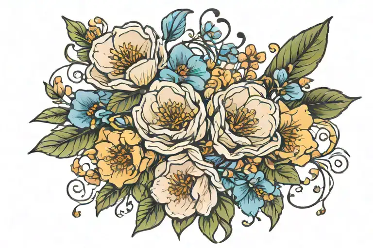 Birth Flower Intertwined