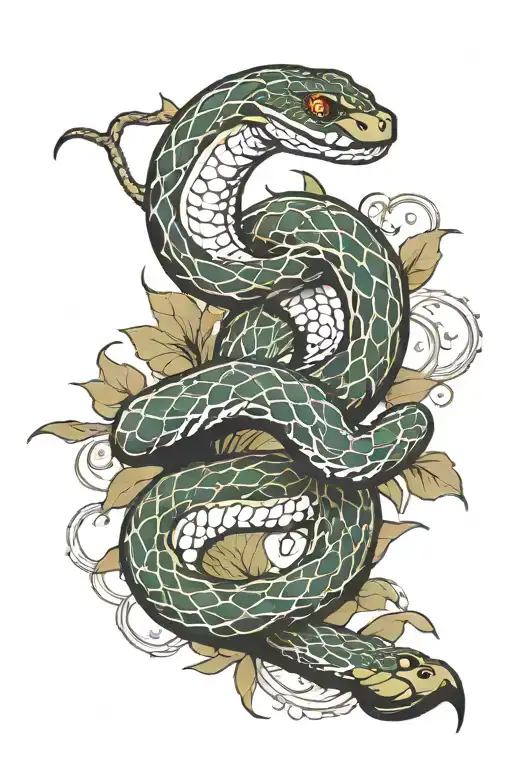 Snake With Back Ground