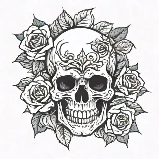 Skull And Roses