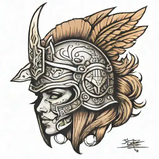 Valkyrie Female Helmet Adorned
