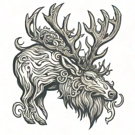 Arizona State Outline Elk Antlers Intertwined