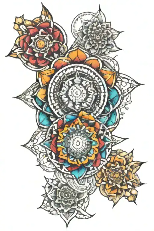 Chakra Mandala Design Inspired Design Featuring Elements