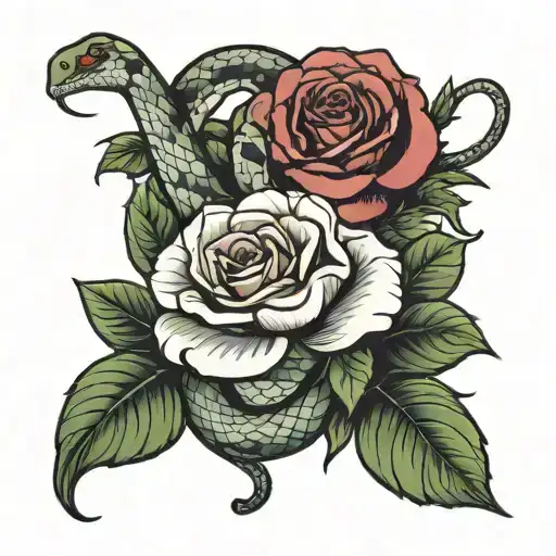 Snake And Rose