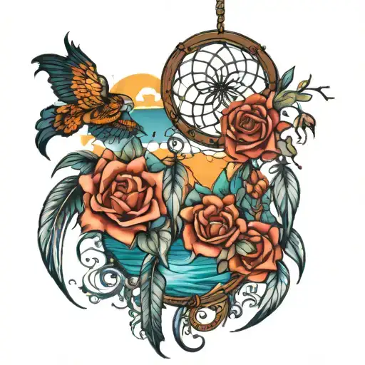 Dream Catcher Entangled In A Beautiful Scene Inspired By Trauma Survival