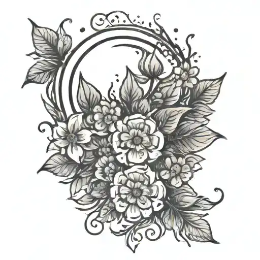 Moon Light Garland Of Flowers Beautiful