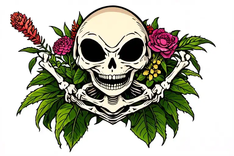 Alien Gardening Skeleton