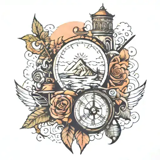 Travel Tattoo Design