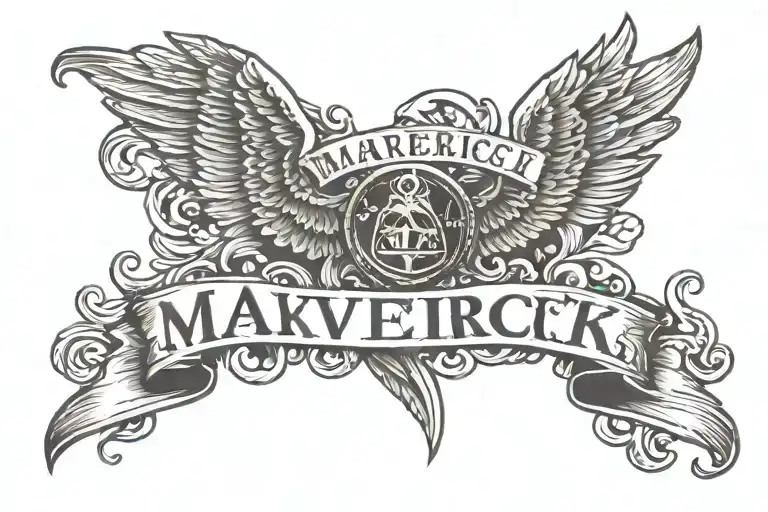 Maverick Written Across Bicep