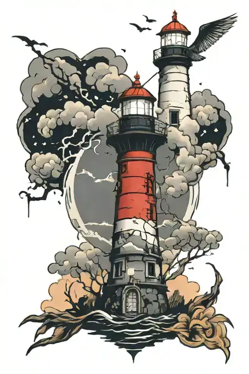 Lighthouse Neglected Falling Apart