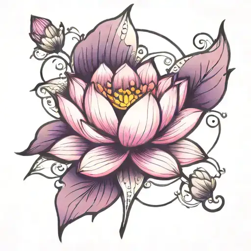 Lotus Flower Pink Purple