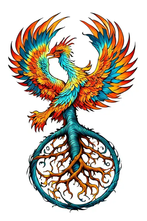 Phoenix Tree Of Life Intertwined