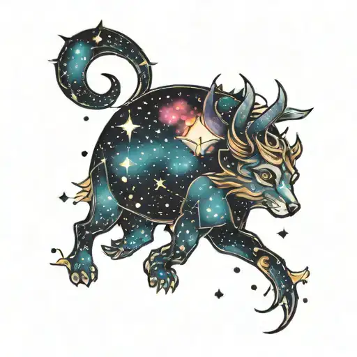 A Galaxy With A Constellation Of Their Favorite Animals